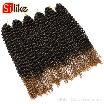 Ombre Crochet Braids  Pre looped Fluffy Bomb Twist Braiding Passion Spring Twists Free Tress Synthetic Crotchet Hair Extensions